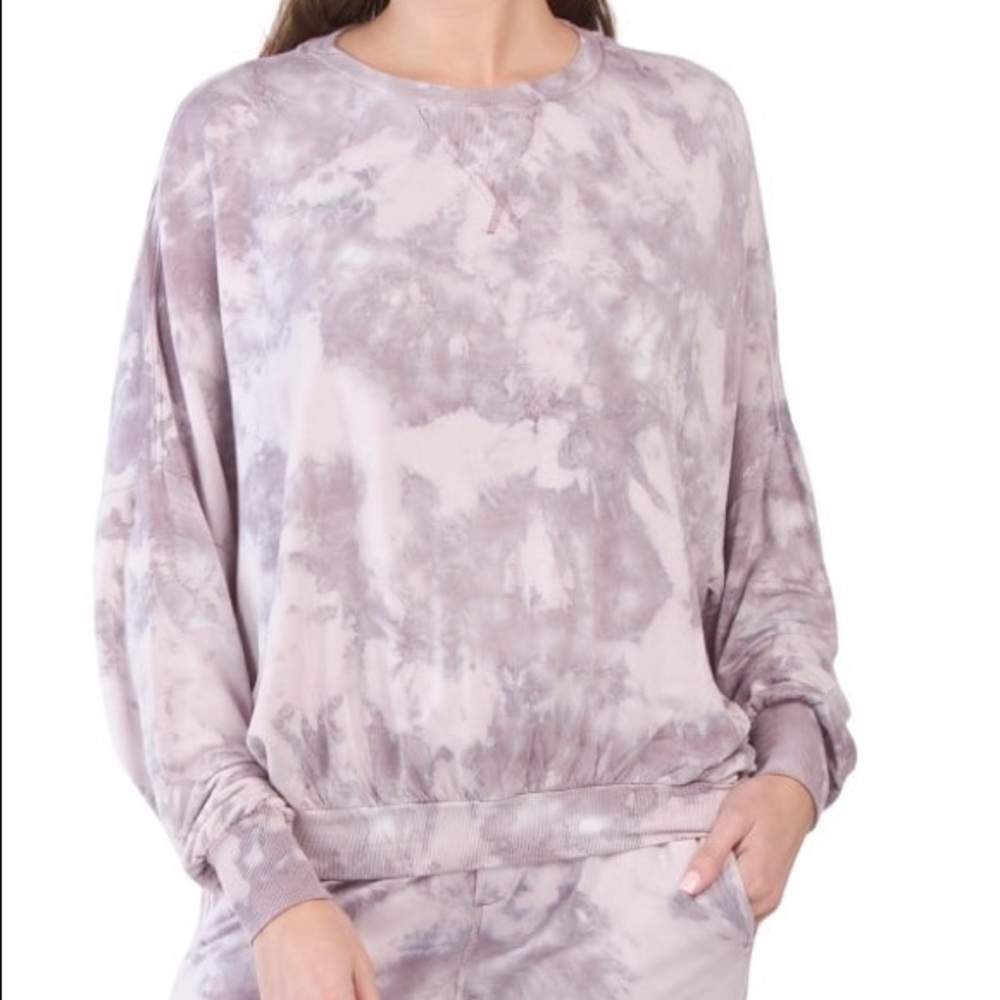 Young Fabulous and Broke Juliette grape purple tie dye sweatshirt size S